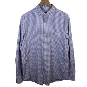 Vineyard Vines Performance Classic Fit Murray Shirt Blue Plaid Size L Stretch